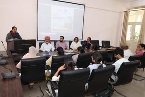 Dr Rupinder Kaur Toor telling about the various trainings being oraganized by SDC, PAU Ludhiana